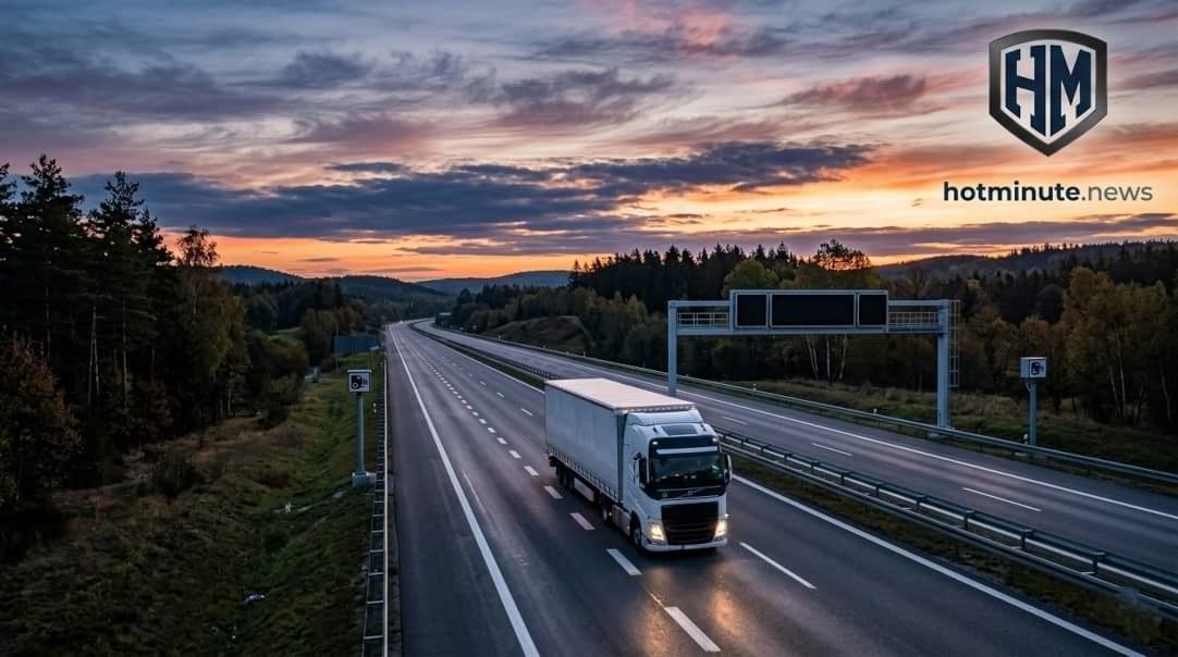 Camion su autostrada al tramonto che rappresenta gli sbocchi lavorativi autotrasporto 2026