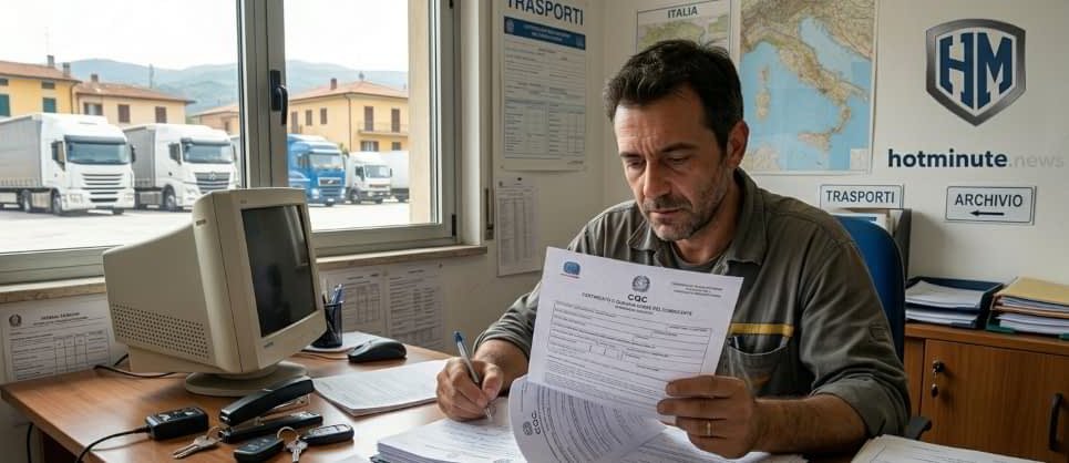 “Ufficio trasporti con controllo del Certificato di Qualificazione del Conducente per il rinnovo CQC e verifica documenti necessari