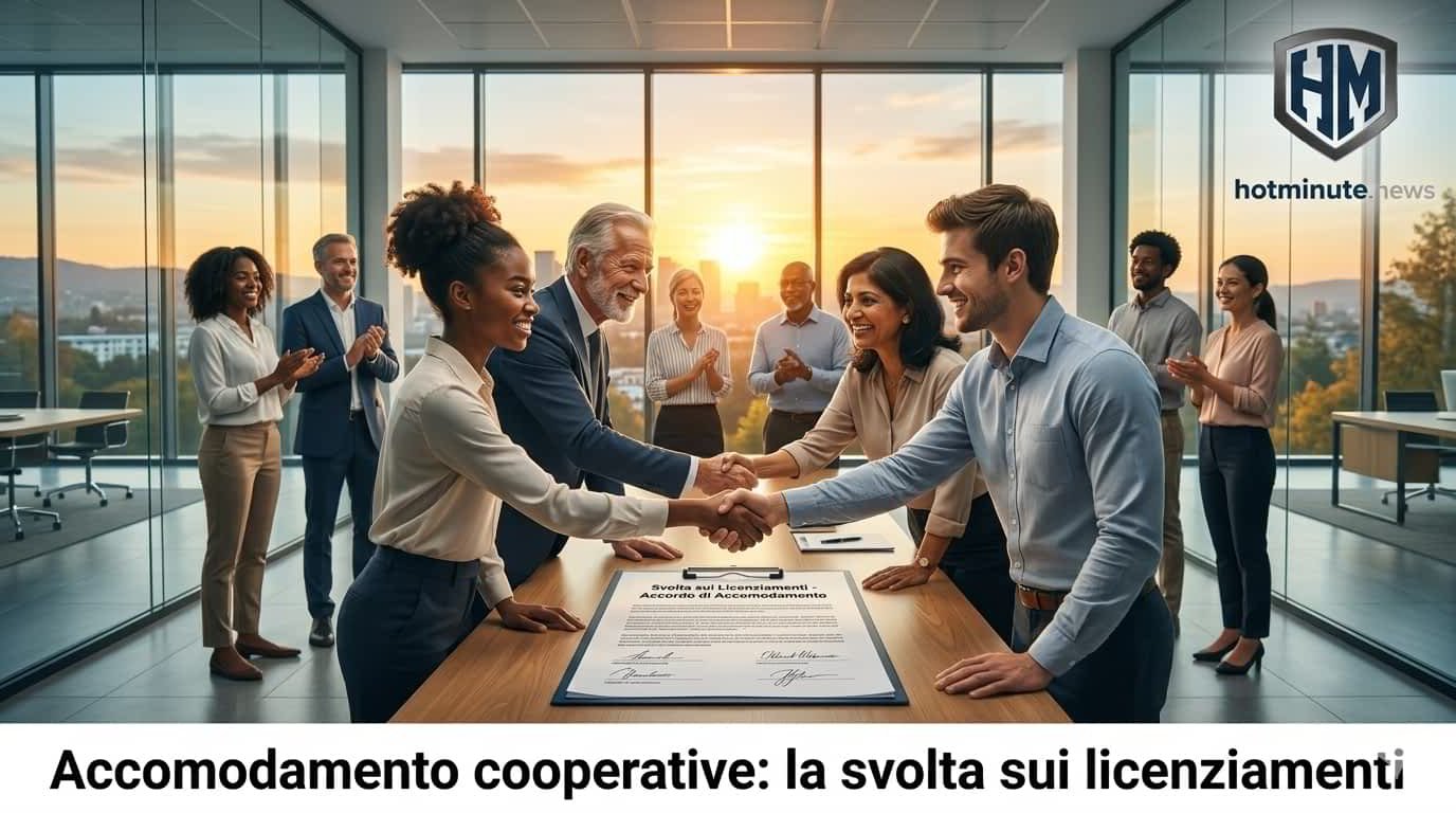 Accordo di accomodamento nelle cooperative con stretta di mano tra dirigenti e svolta sui licenziamenti 2026