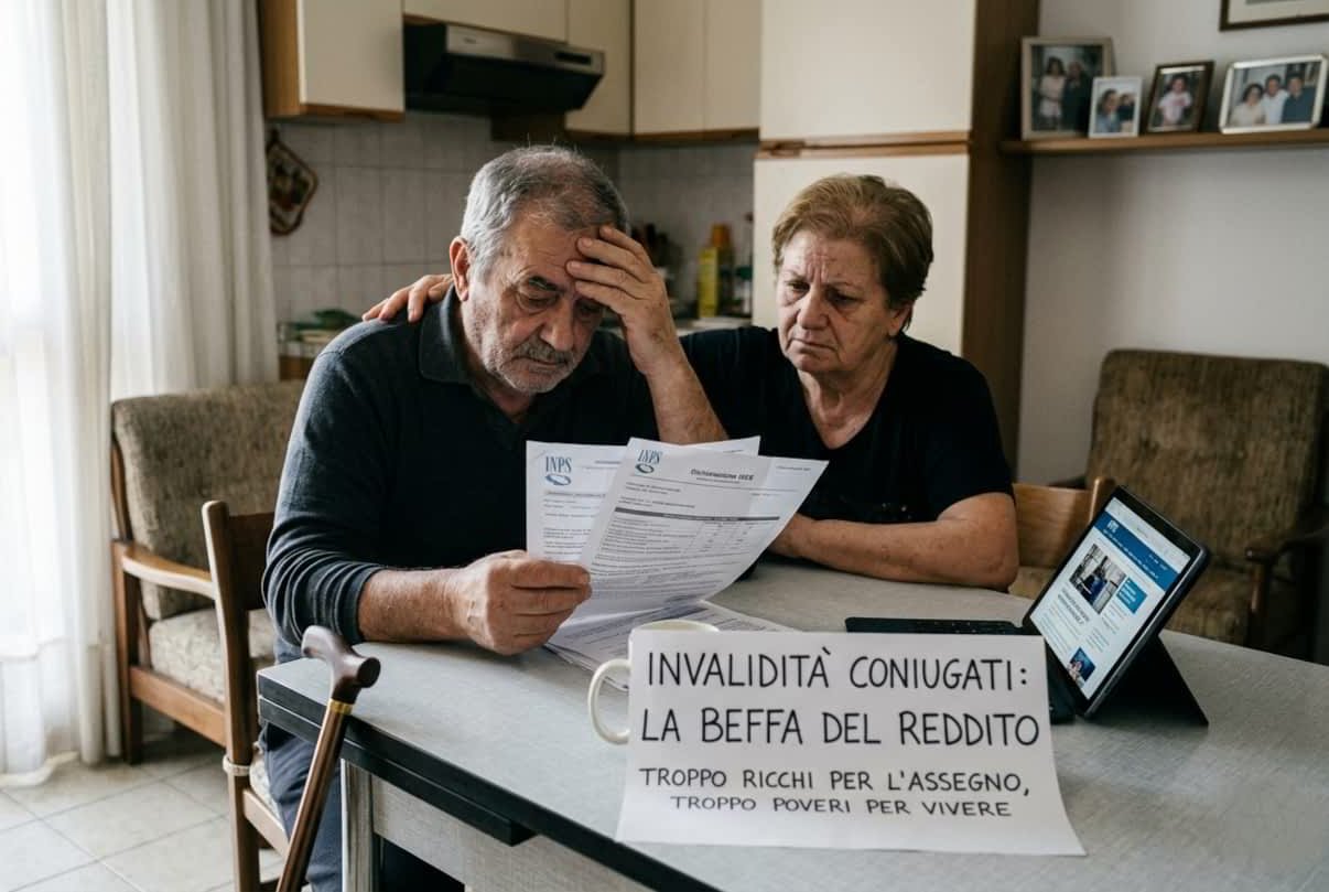 Invalidità coniugati: la beffa del reddito e le difficoltà delle coppie anziane