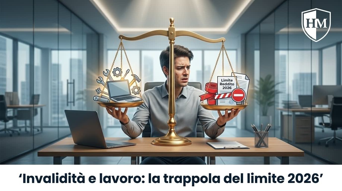 Invalidità e lavoro, bilancia tra occupazione e limite reddito 2026